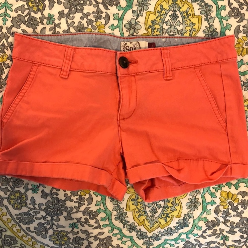 Salmon Jean Shorts